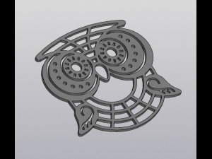 Owl Wall decor 3D-Druckmodell