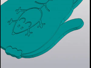 Set 2 Model Tatakan Cangkir Kucing dengan Mouse dan Gantungan Kunci Model Cetak 3D