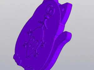 Set 2 Model Tatakan Cangkir Kucing dengan Mouse dan Gantungan Kunci Model Cetak 3D