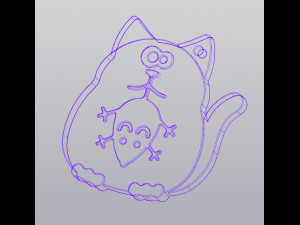 Set 2 models Cat with mouse Cup coaster and Keychain 3D-Druckmodell