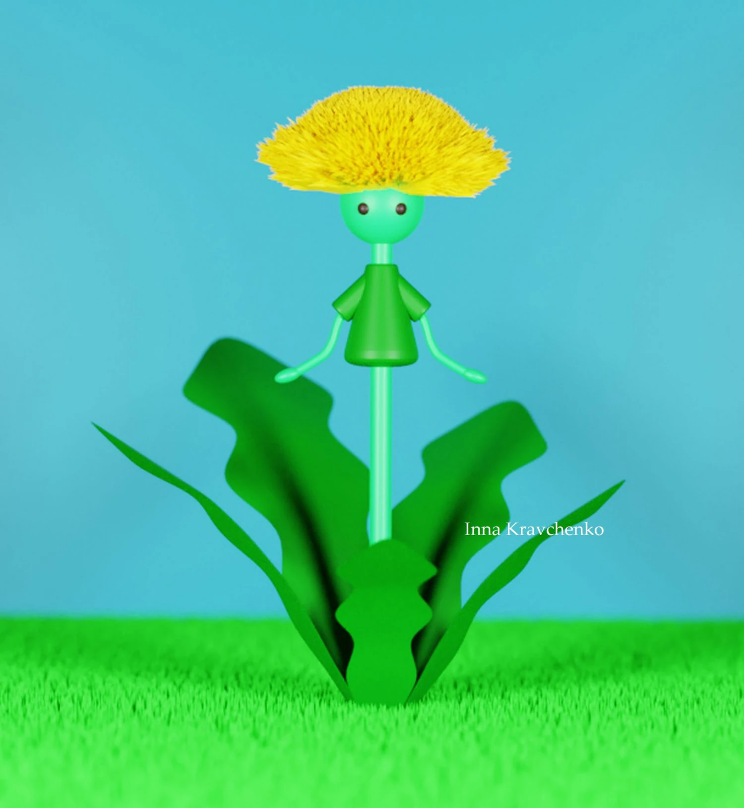 Dandelion Blender character mesh 3D Model .c4d .max .obj .3ds .fbx .stl .blend 