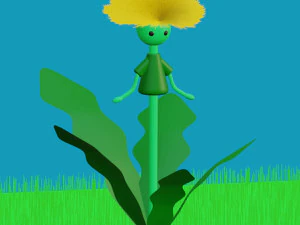 Dandelion Blender character mesh 3D Model