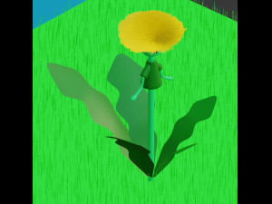 Dandelion Blender character mesh 3D Model