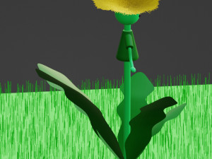 Dandelion Blender character mesh 3D Model
