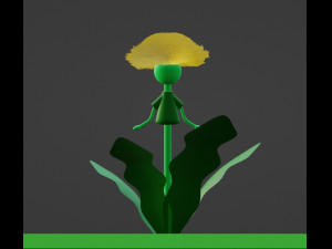 Dandelion Blender character mesh 3D Model