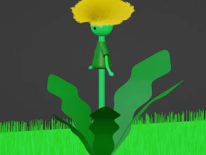 Dandelion Blender character mesh 3D Model