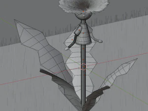 Dandelion Blender character mesh 3D Model