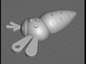 Rabbit in a carrot Keychain 3D 打印模型