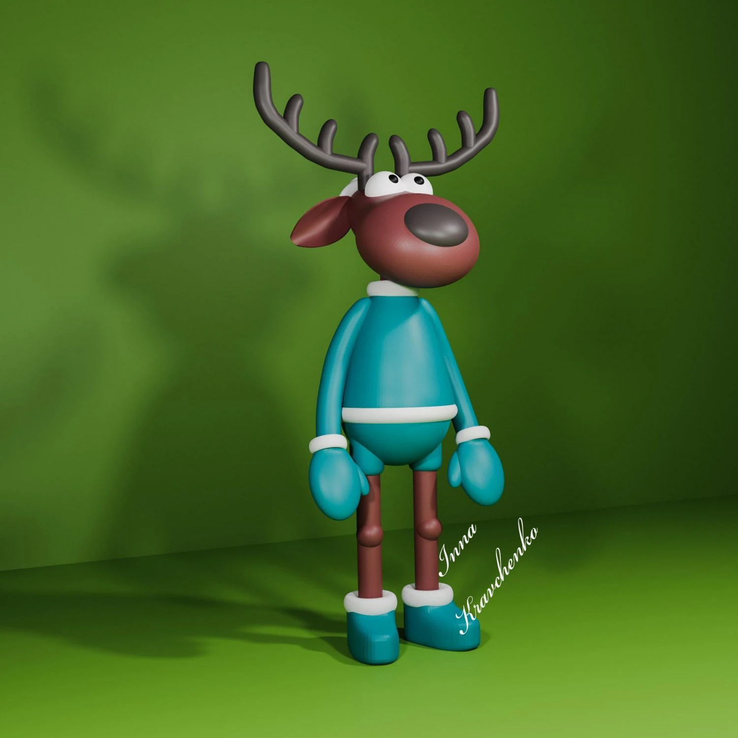 Deer Blender character mesh 3D Model .c4d .max .obj .3ds .fbx .stl .blend 
