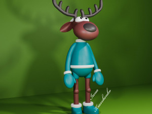 Deer Blender character mesh 3D Model