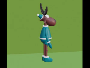 Deer Blender character mesh 3D Model