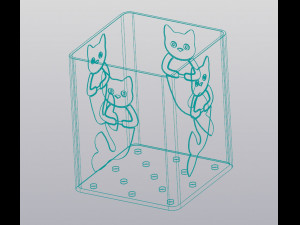 Mermaid cat Planter 3D Print Model