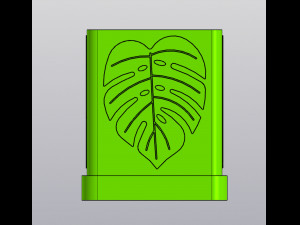 Monstera pattern planter Model do druku 3D