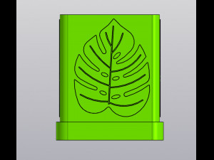 Monstera pattern planter Model do druku 3D