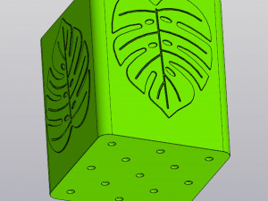 Monstera pattern planter Model do druku 3D