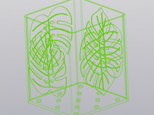 Monstera pattern planter Model do druku 3D