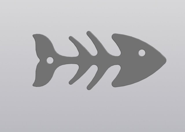 Fish skeleton Keychain Modello di stampa 3D .c4d .max .obj .3ds .fbx .stl .blend 