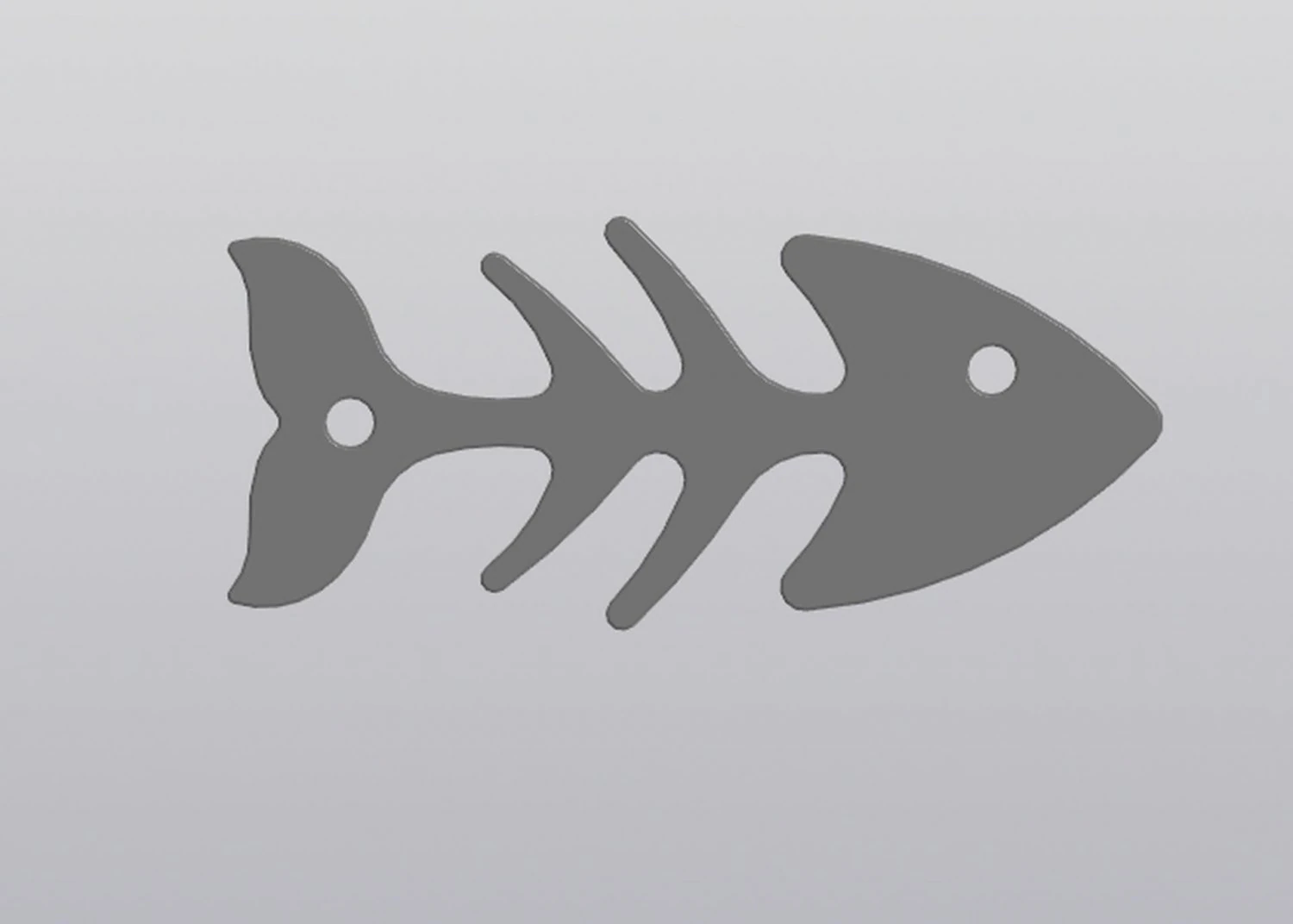 Fish skeleton Keychain 3D Print Model .c4d .max .obj .3ds .fbx .stl .blend 
