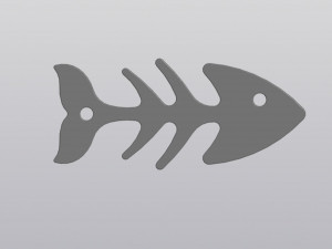Fish skeleton Keychain 3D प्रिंट मॉडल