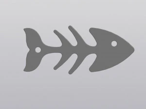 Portachiavi scheletro di pesce Modello di stampa 3D