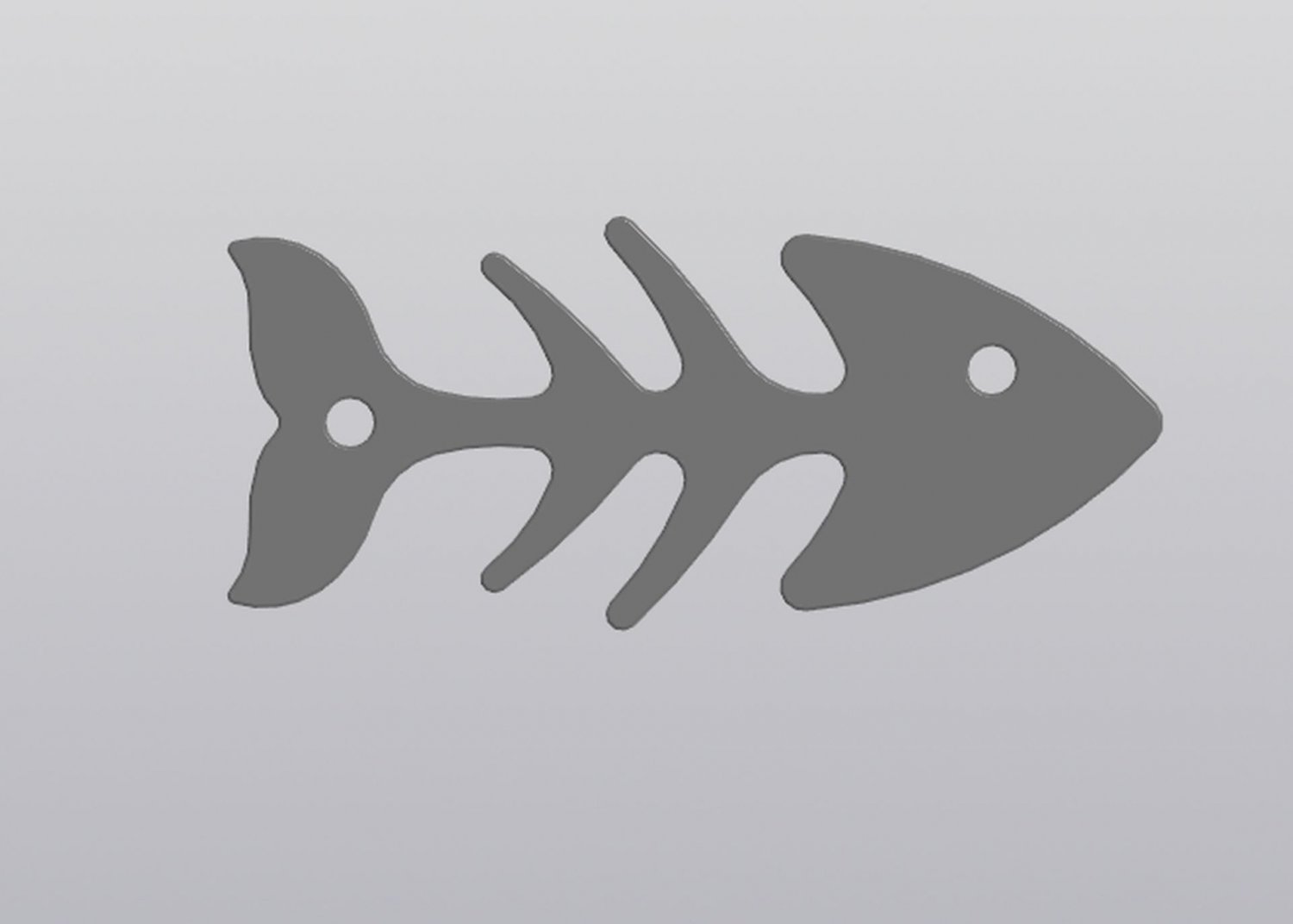 Fish skeleton Keychain Free 3D Print Model in Accessories 3DExport
