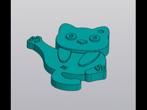 Hoba cat Keychain Modèles 3D en vedette