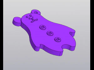 Ведмідь Брелок 3D Принт Модель