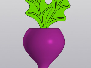 Radish Wall Hanging Vase for dried and artificial flowers Modèles 3D en vedette