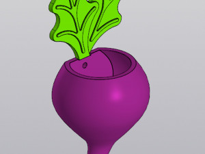 Radish Wall Hanging Vase for dried and artificial flowers Modèles 3D en vedette