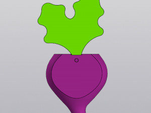 Radish Wall Hanging Vase for dried and artificial flowers Modèles 3D en vedette
