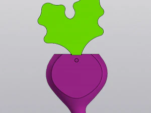 Radijs Wandvaas voor gedroogde en kunstbloemen 3D printmodel