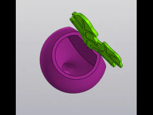 Radijs Wandvaas voor gedroogde en kunstbloemen 3D printmodel