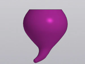 Radijs Wandvaas voor gedroogde en kunstbloemen 3D printmodel