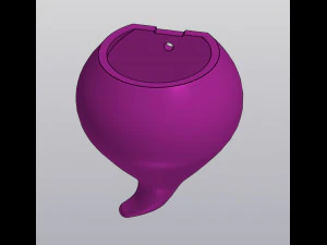 Radijs Wandvaas voor gedroogde en kunstbloemen 3D printmodel