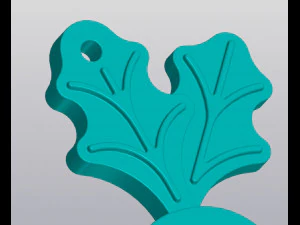 Radish Keychain 3D Print Model