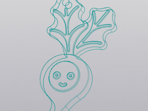 Radish Keychain Modello di stampa 3D