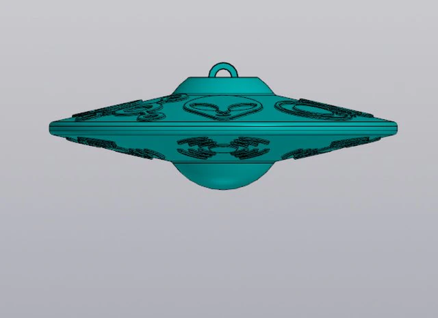 Vaso sospeso UFO per fiori secchi e artificiali Modello di stampa 3D .c4d .max .obj .3ds .fbx .stl .blend 