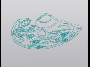 Vaso sospeso UFO per fiori secchi e artificiali Modello di stampa 3D