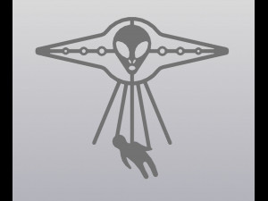 UFO Wall decor 3D 프린트 모델