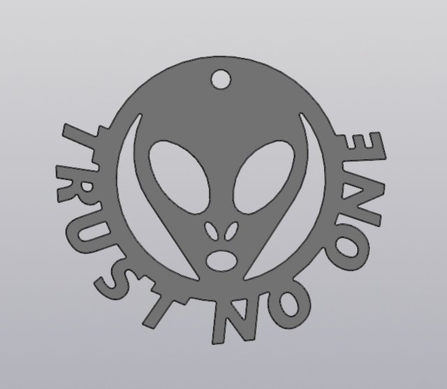 Trust no one Keychain 3D 프린트 모델 .c4d .max .obj .3ds .fbx .stl .blend 