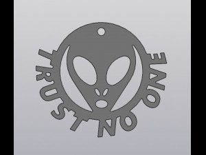Trust no one Keychain Modèles 3D en vedette