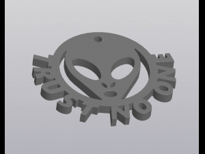 Trust no one Keychain 3D 프린트 모델