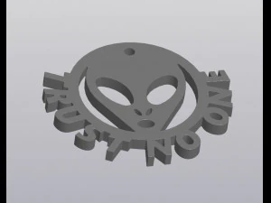 Trust no one Keychain 3D Print Model