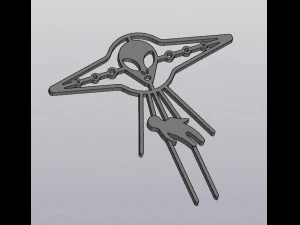 UFO Trellis Planter decoration 3D Print Model