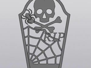 Tombstone Hanging Vase for dried and artificial flowers 3D Print Model