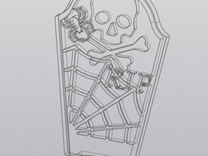 Tombstone Hanging Vase for dried and artificial flowers 3D 프린트 모델