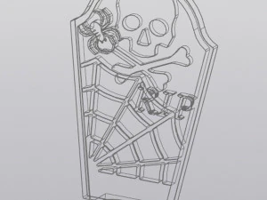Tombstone Hanging Vase for dried and artificial flowers 3D Print Model