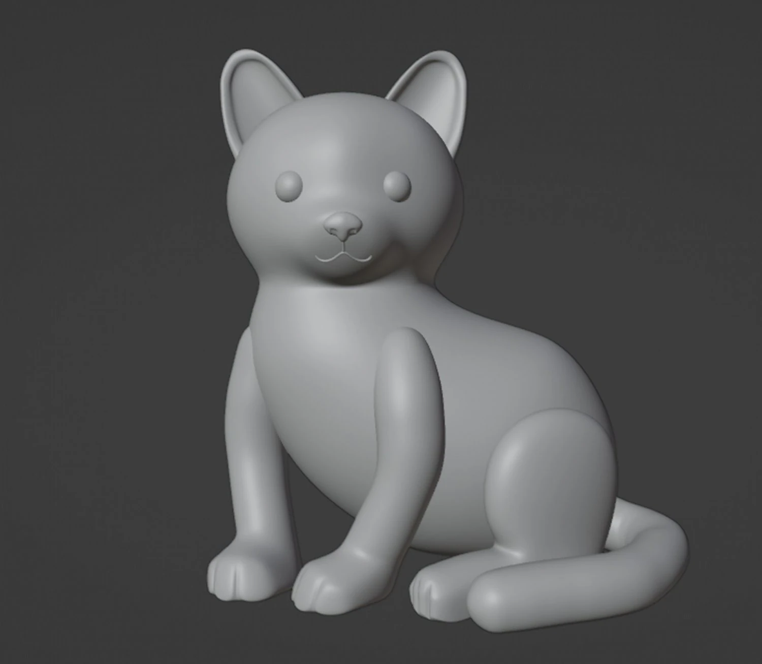 Cat Figurine v2 3D Print Model .c4d .max .obj .3ds .fbx .stl .blend
