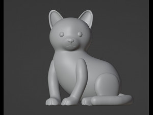 Cat Figurine v2 3D-printmodel