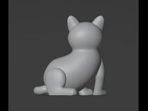 Cat Figurine v2 3D Print Model